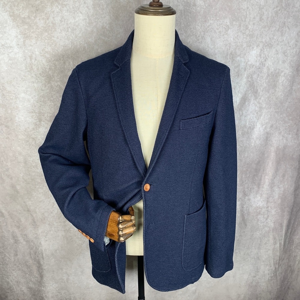 ESPRIT Blazer Jacket Men 42L Navy Blue Sport Performance Unlined Sport Coat